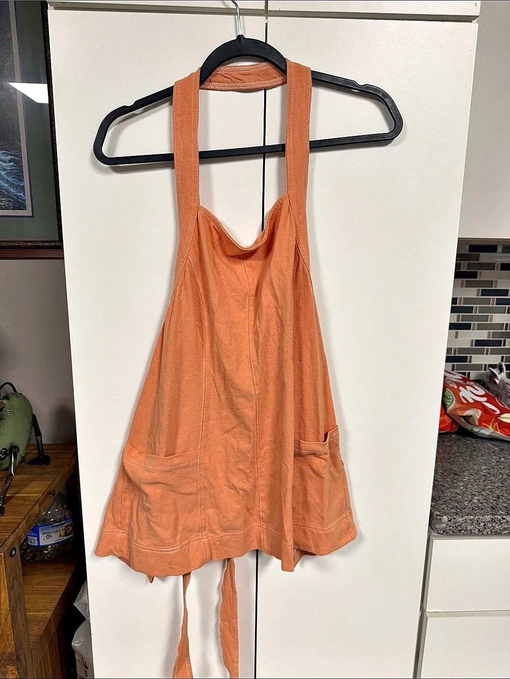 Free People Mini Apron Dress in Orange Size S-P